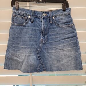 Madewell Blue A-Line Mini Skirt Casual